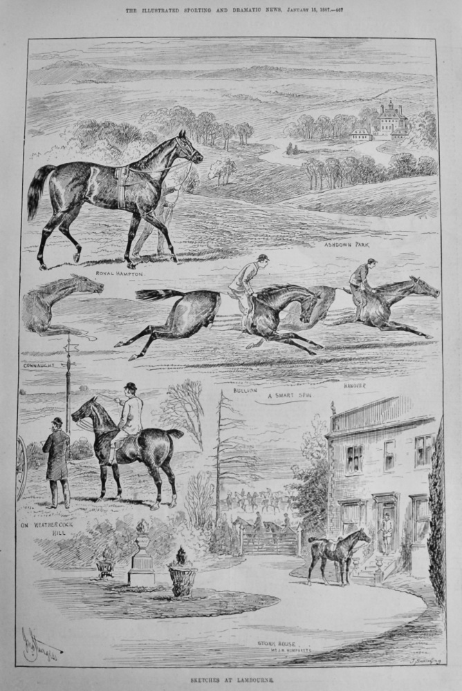 Sketches at Lambourne.  1887.