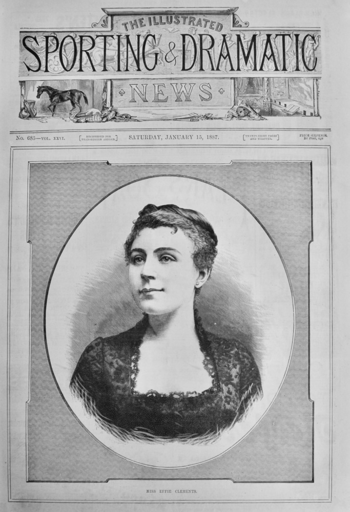 Miss Effie Clements. 1887.  (Opera Singer).