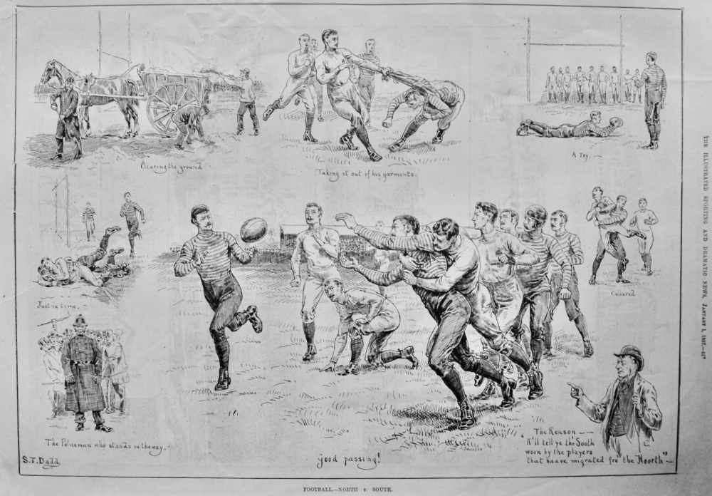 Football.- North  v.  South.  1887.