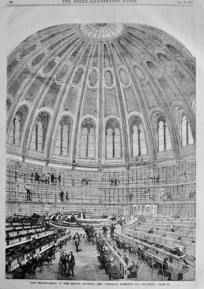 The Reading-Room of the British Museum.  1870.