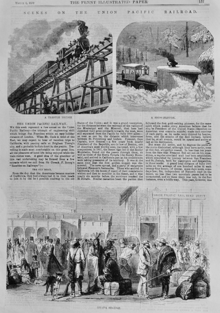 Scenes on the Union Pacific Railroad.  1870.