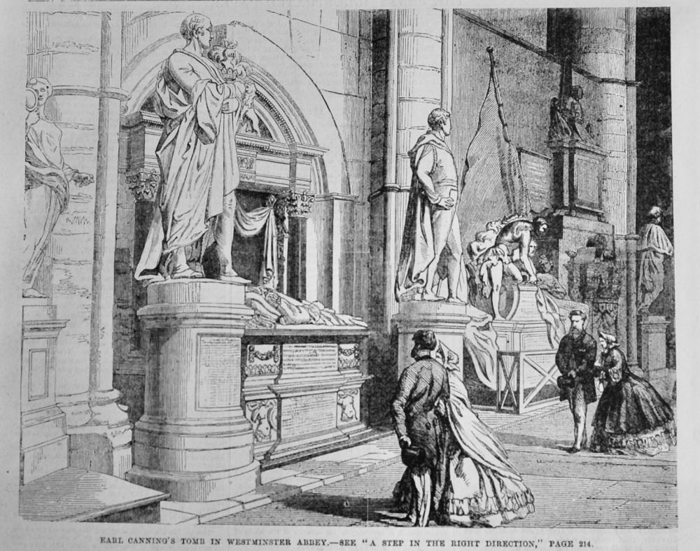 Earl Canning's Tomb in Westminster Abbey.  1870.