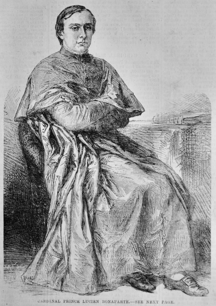 Cardinal Prince Lucien Bonaparte.  1870.