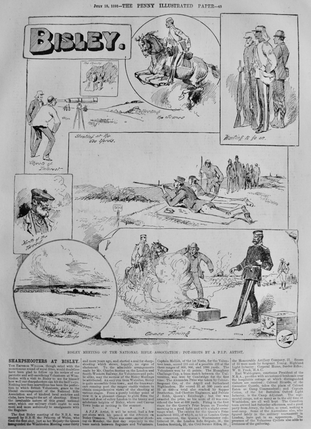 Sharpshooters at Bisley.  1891.