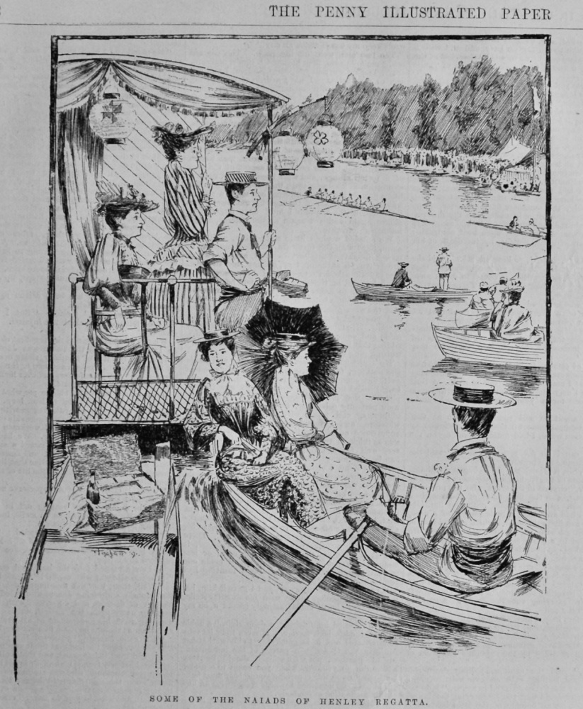 Some of the Naiads of Henley Regatta.  1891.