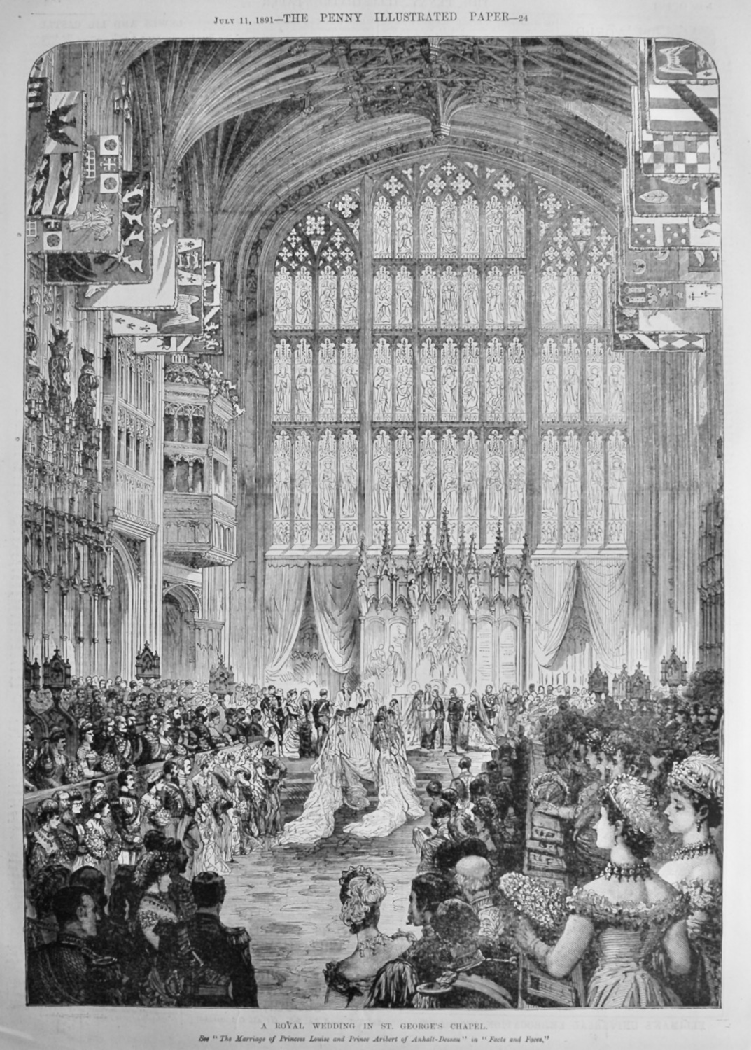 A Royal Wedding in St. George's Chapel.  1891.