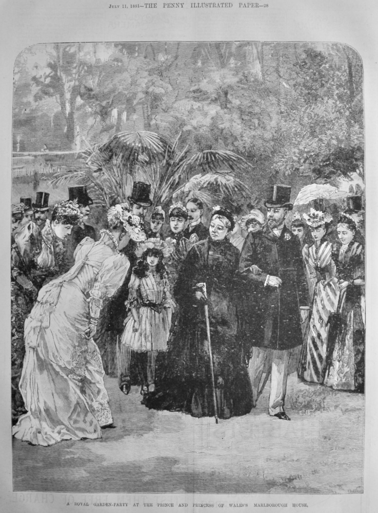 A Royal Garden-Party at the Prince and Princess of Wales's Marlborough House.  1891.