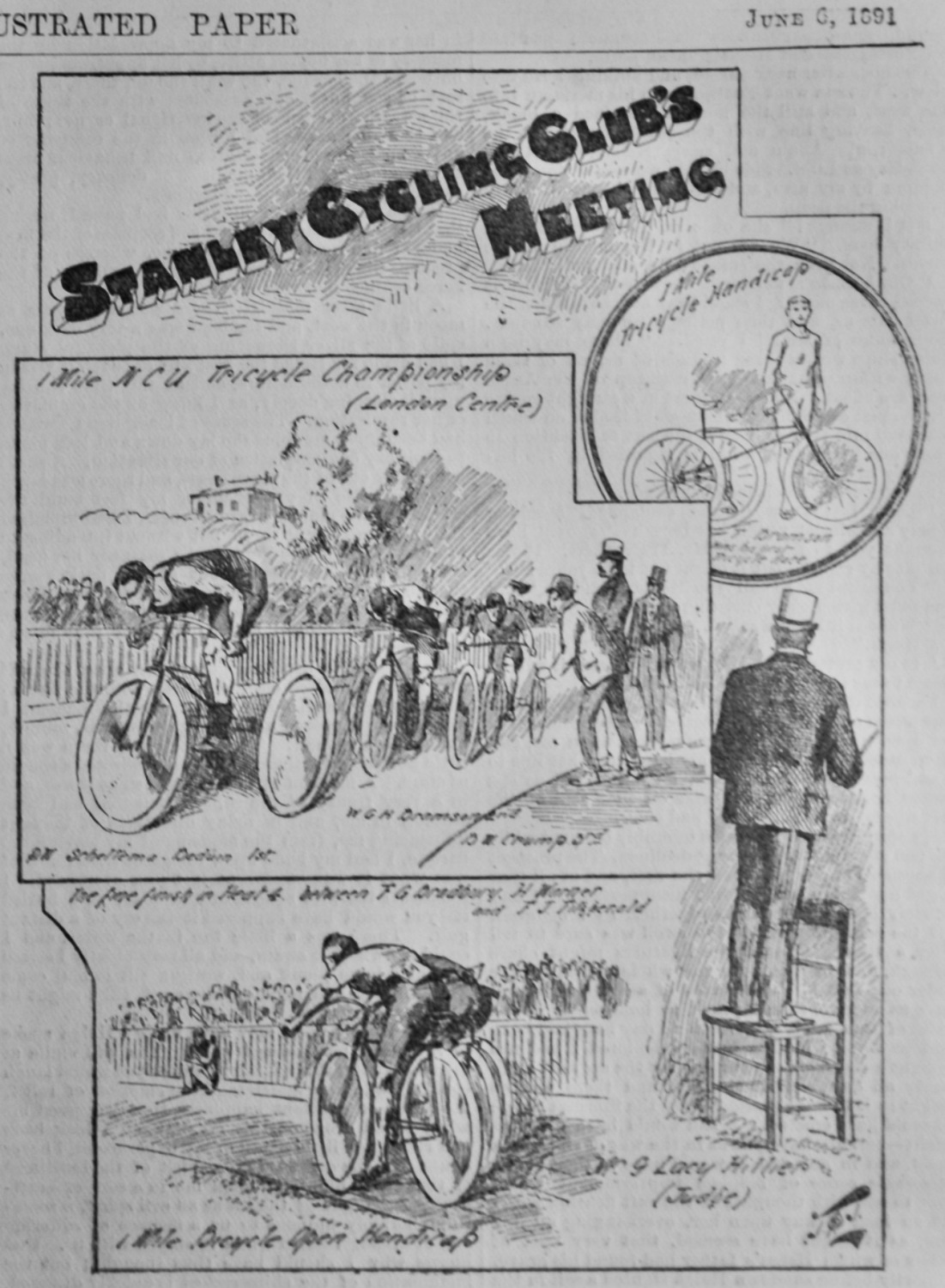 Stanley Cycling Club's Meeting.  1891.