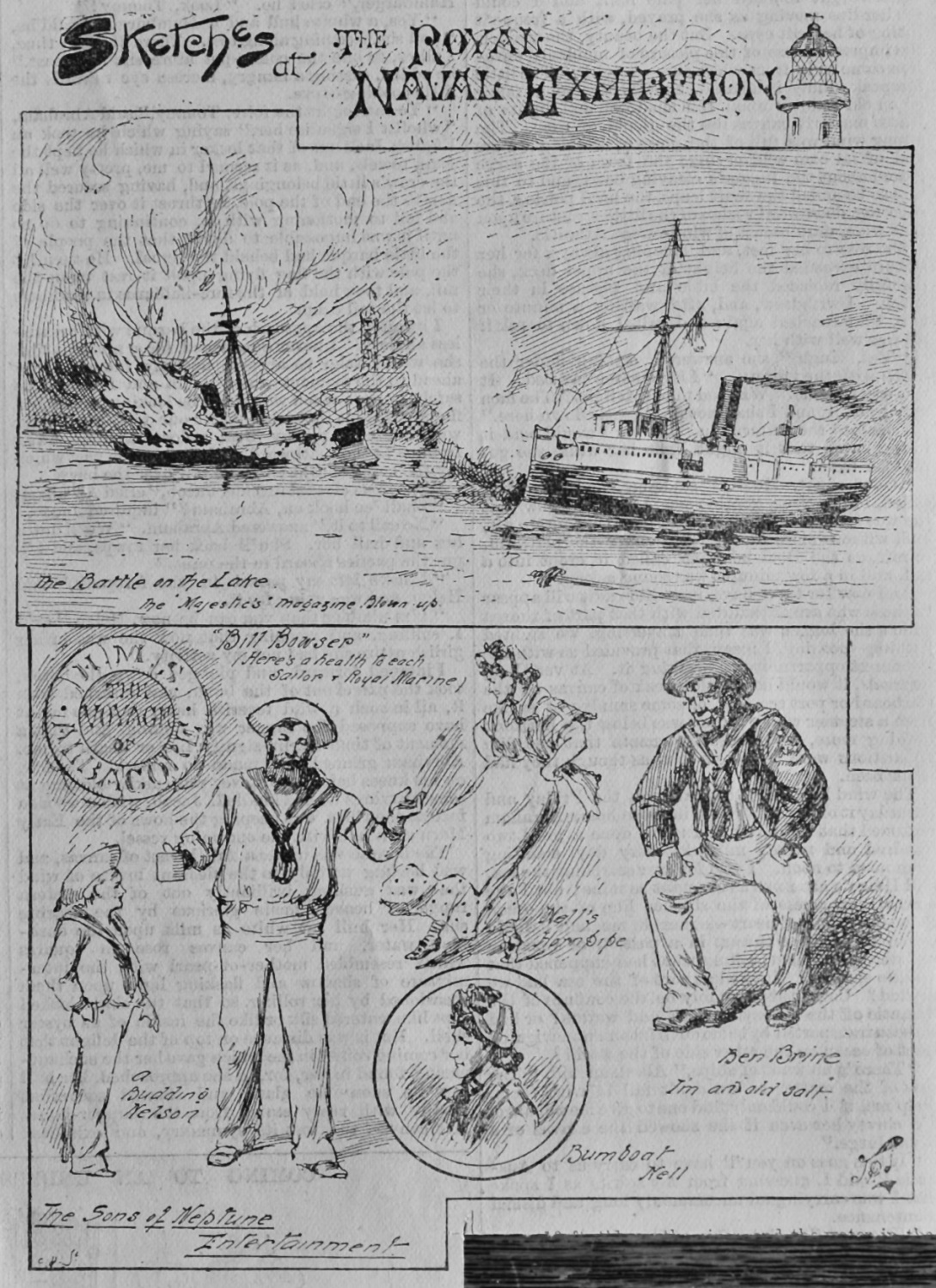 Sketches at the Royal Naval Exhibition.  1891.