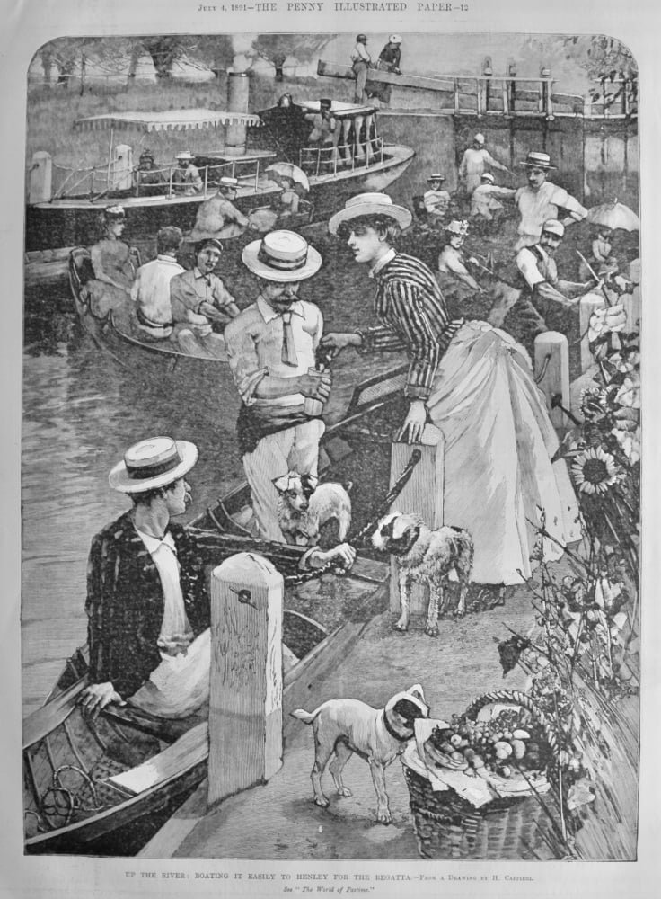 Up the River :  Boating it Easily to Henley for the Regatta.  1891.