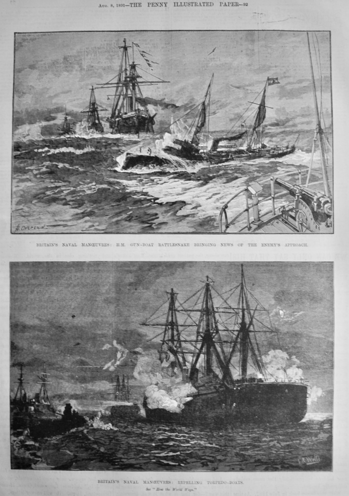 Britain's Naval Manoeuvres. 1891.
