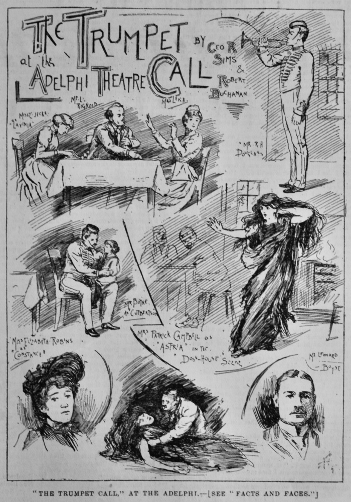 "The Trumpet Call," at the Adelphi Theatre.  1891.