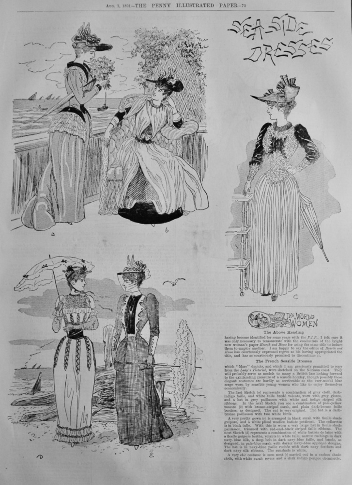 Sea-Side Dresses.  1891.