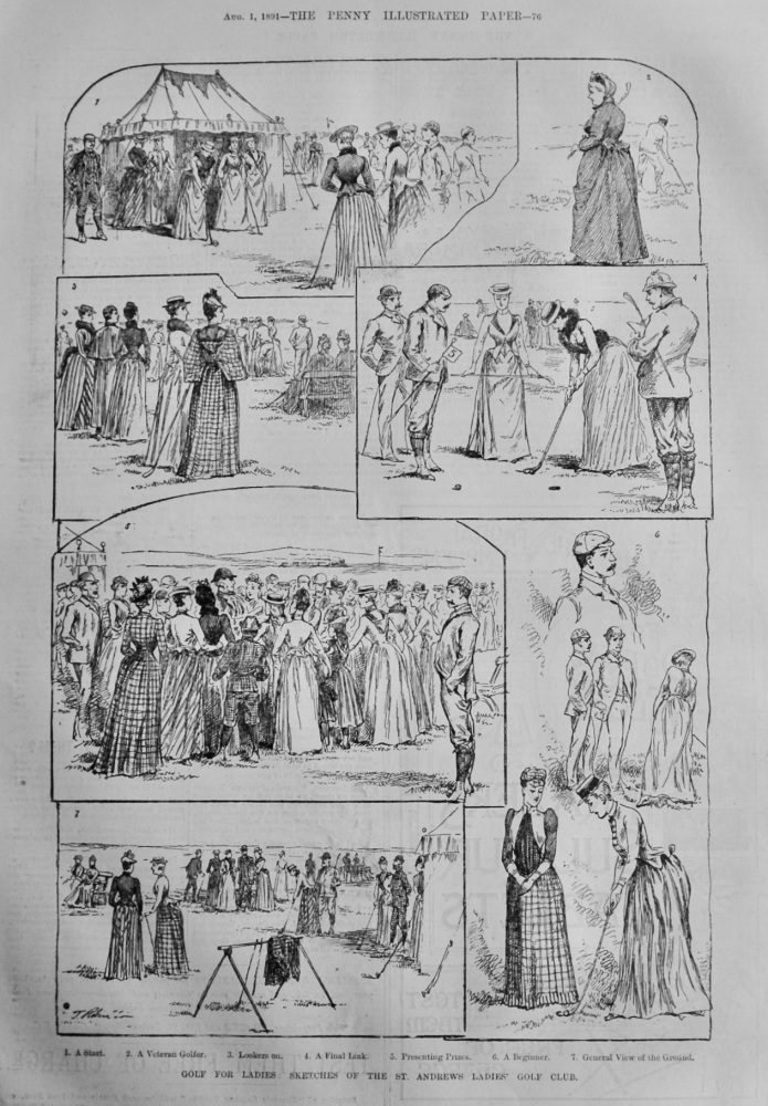 Golf for Ladies : Sketches of the St. Andrew's Ladies' Golf Club.  1891.