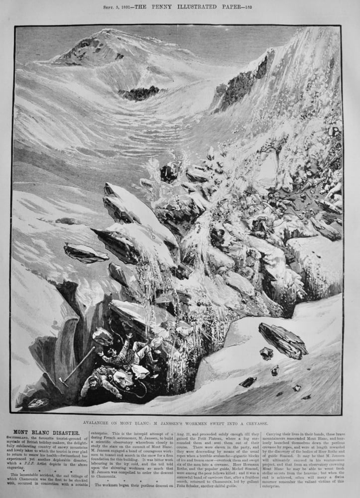 Mont Blanc Disaster.  1891.
