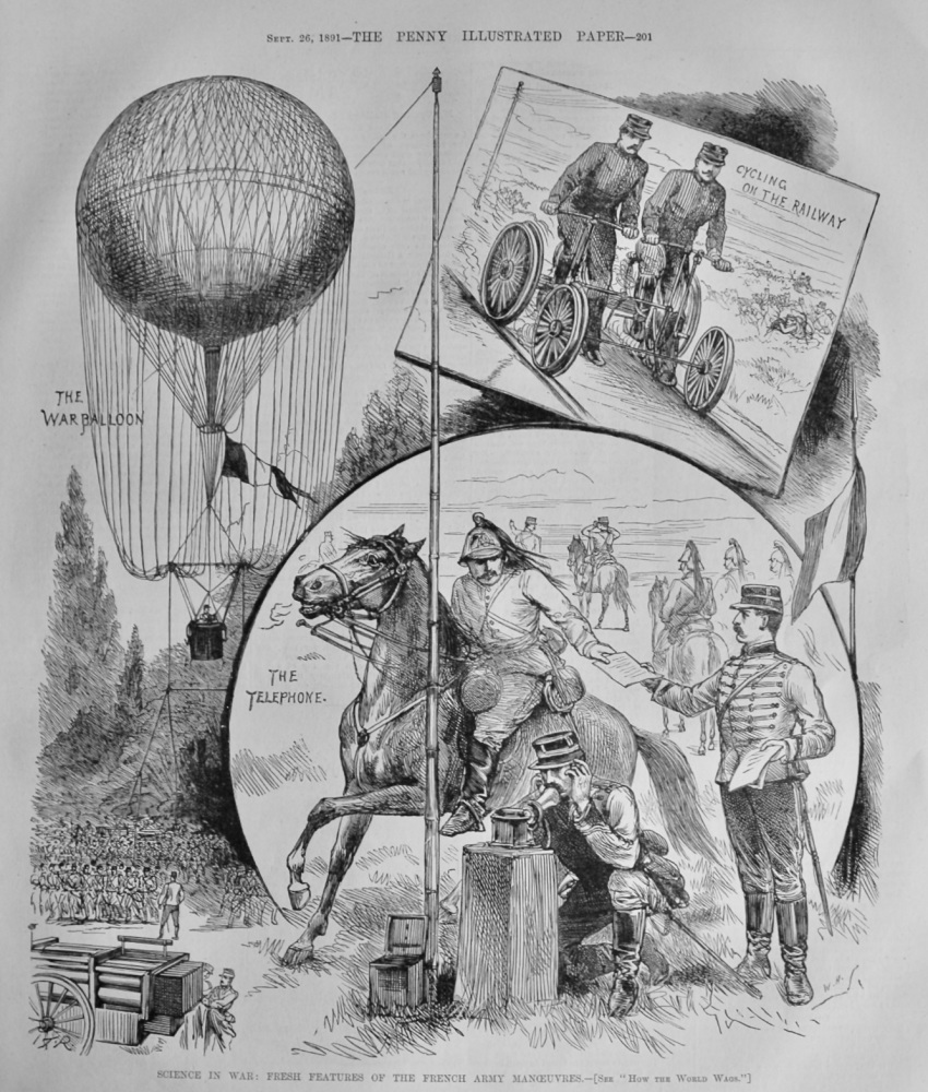 Science in War :  Fresh Features of the French Army Manoeuvres.  1891.