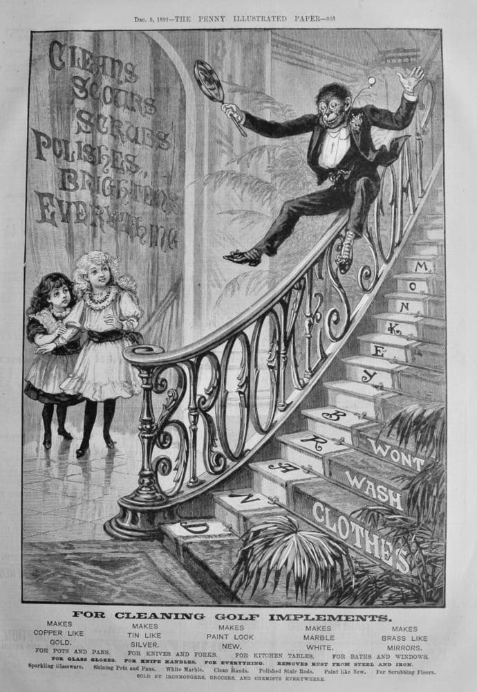 Brookes Soap :  Monkey Brand.  1891.