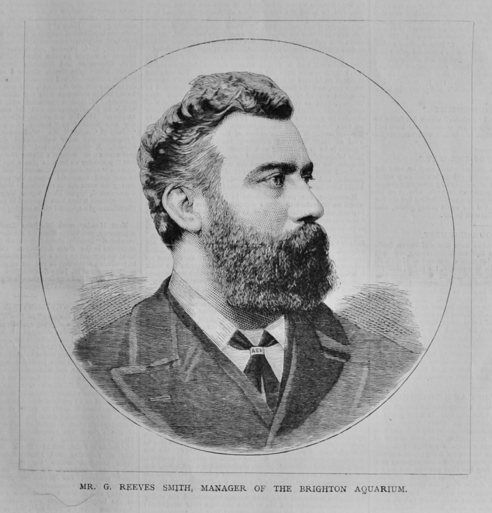 Mr. G. Reeves Smith, Manager of the Brighton Aquarium.  1878.