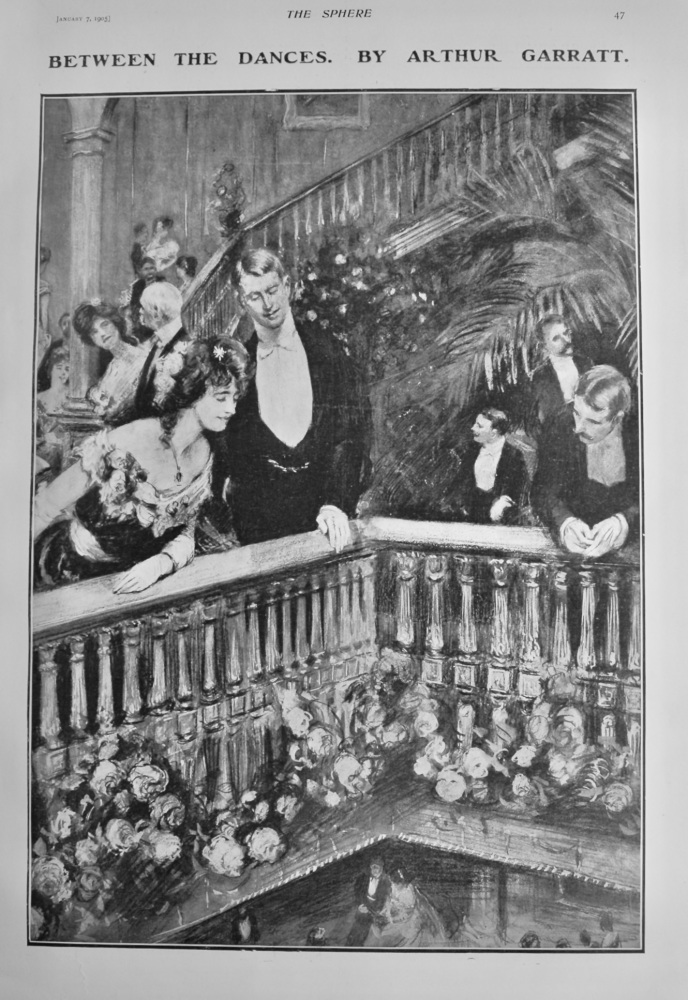 Between the Dances. (Drawing By Arthur Garratt.)  1904.