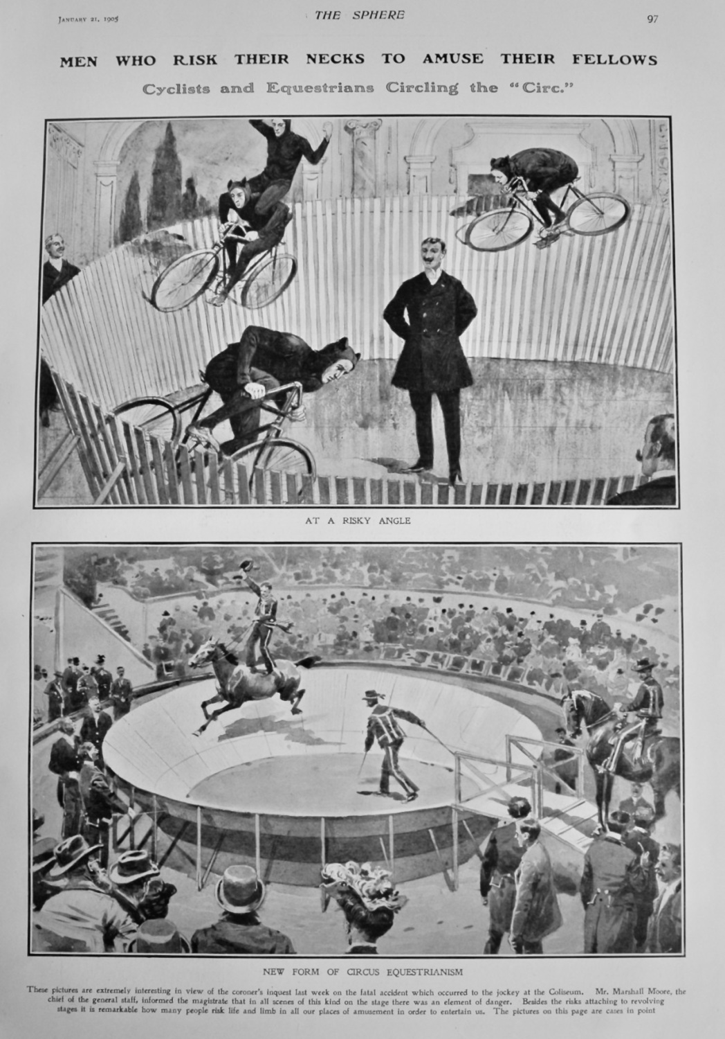 Men who Risk their Necks to Amuse their Fellows.  1905.