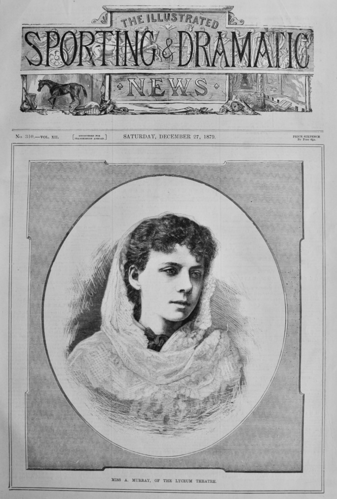 Miss A. Murray, of the Lyceum Theatre.  1879.
