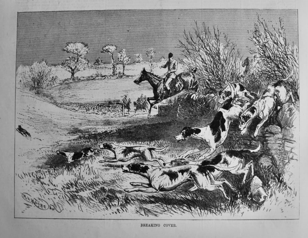 Breaking Cover. (Hunting)  1879,