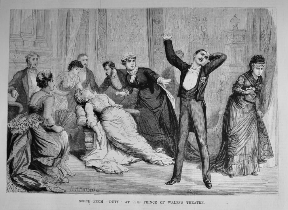 Scene from "Duty" at the Prince of Wales's Theatre.  1879.