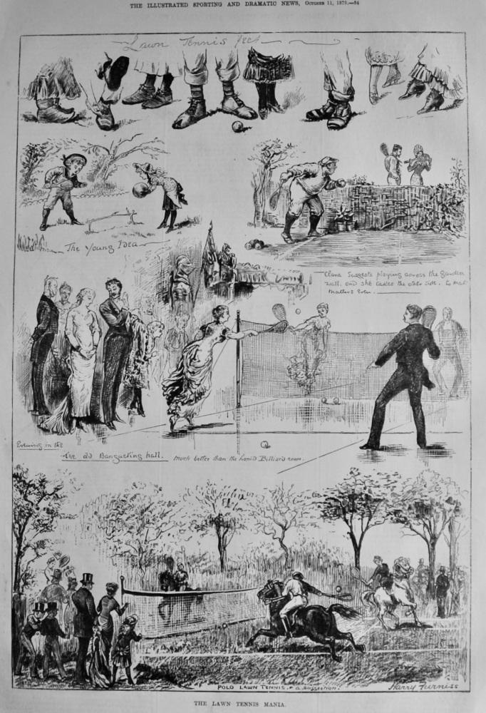 The Lawn Tennis Mania.  1879.