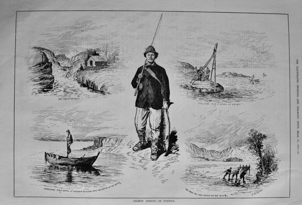 Salmon Fishing in Norway.  1879.