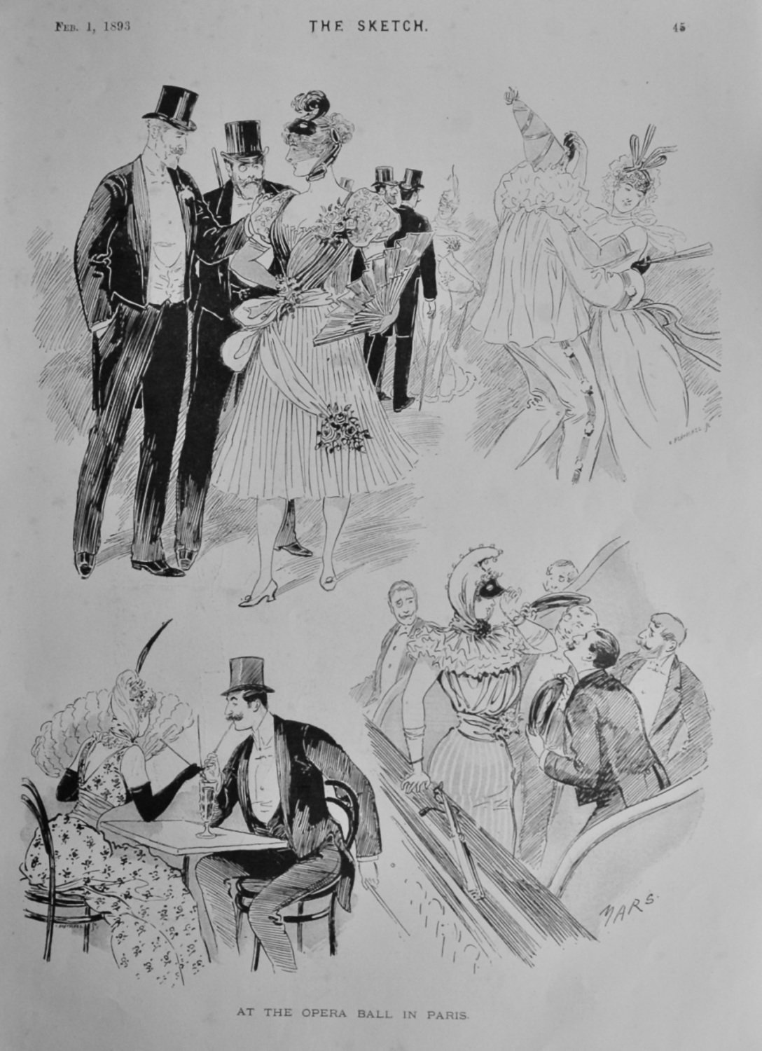 At the Opera Ball in Paris.  1893.