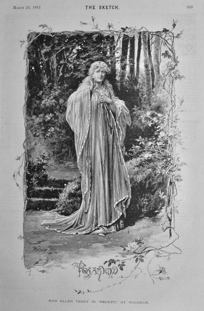 Miss Ellen Terry in "Becket," by Wilhelm.  1893.