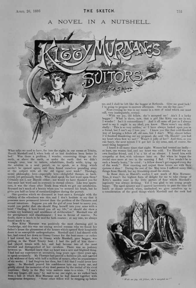 Kitty Murnanes Suitors. Written by A. S. West.  1893.