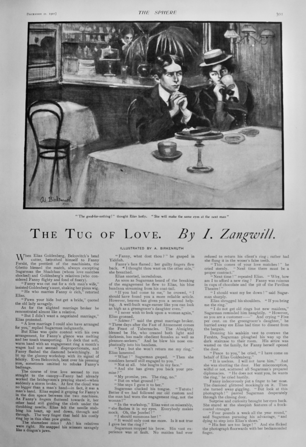 The Tug of Love.  Written by I. Zangwill.  1901.