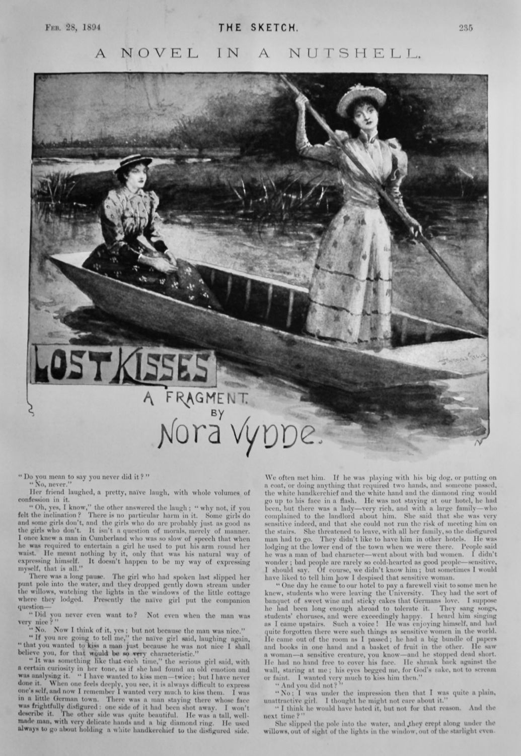 A Novel in a Nutshell. :  A Fragment. Written by Nora Vynne.  1894.