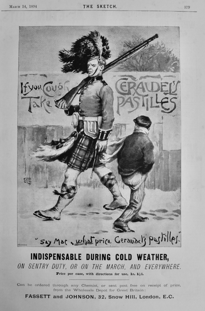 Geraudel's Pastilles.  1894.
