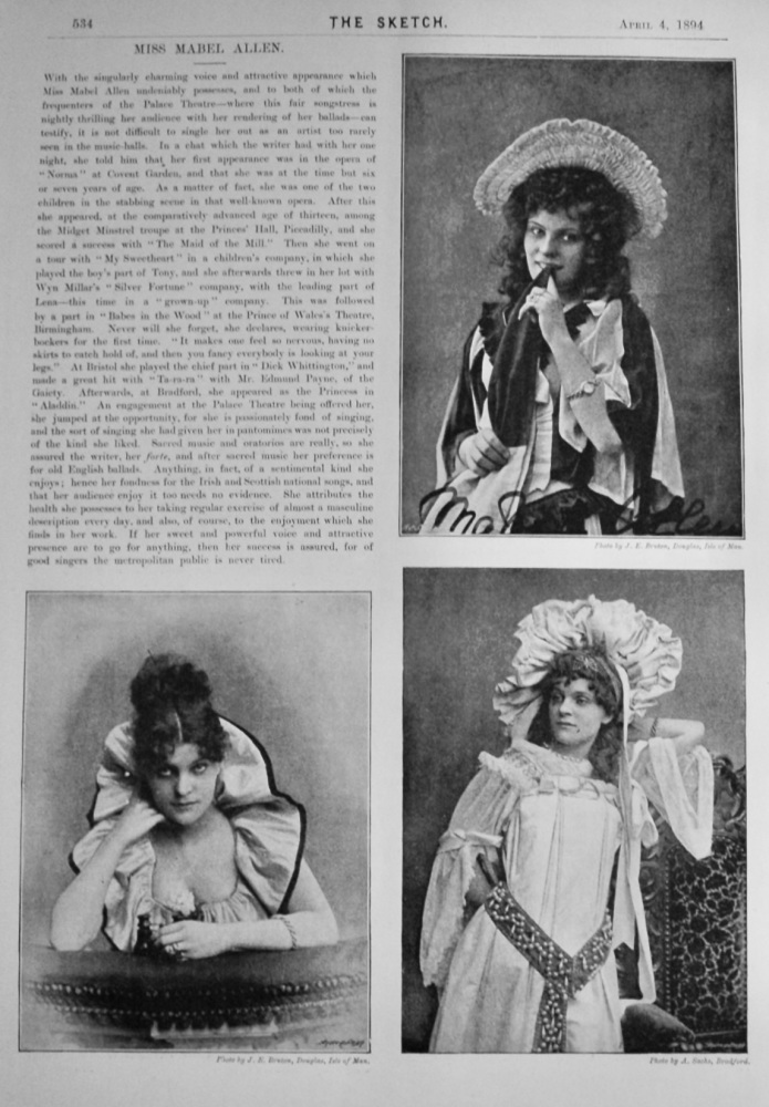 Miss Mabel Allen.  1894.