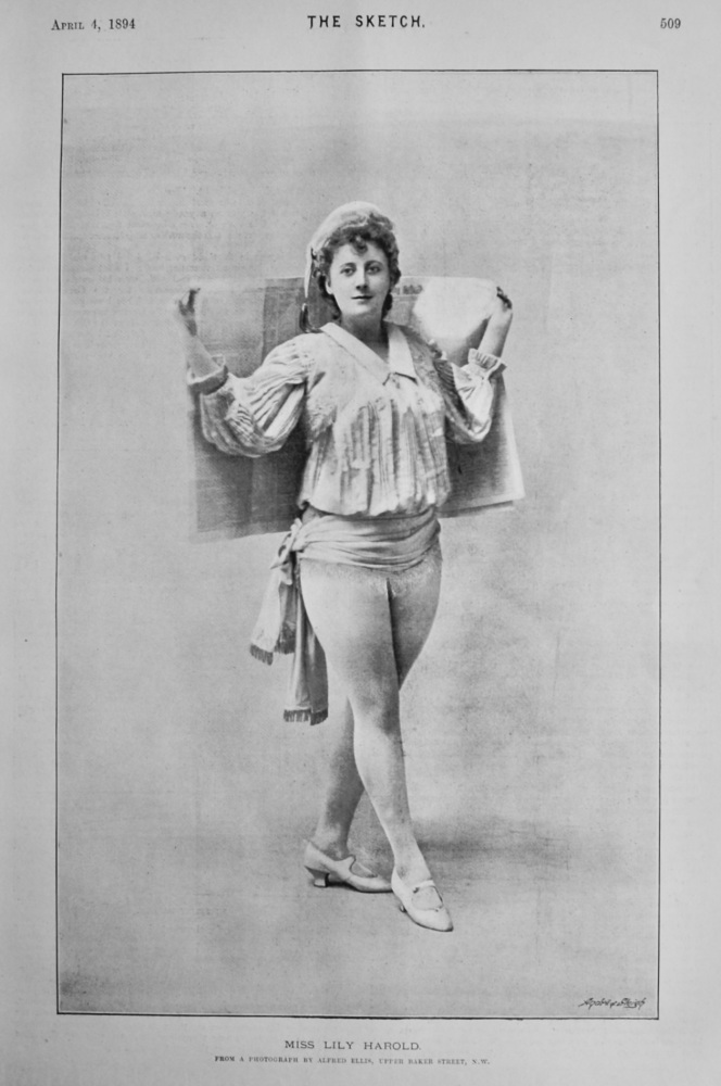 Miss Lily Harold.  1894.