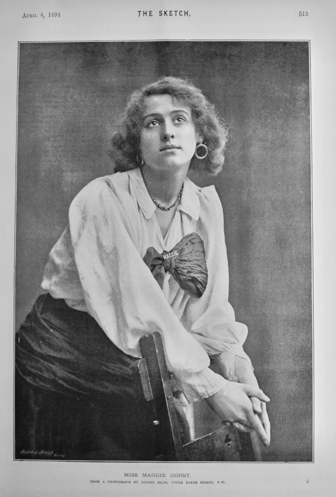 Miss Maggie Gorst.  1894.