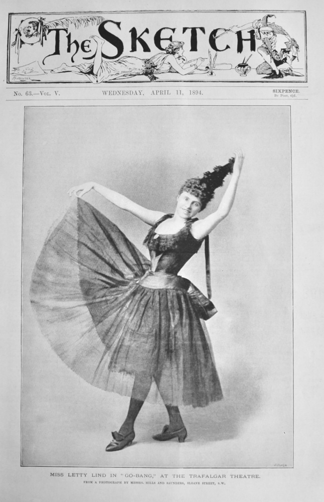 Miss Letty Lind in "Go-Bang," at the Trafalgar Theatre.  1894.