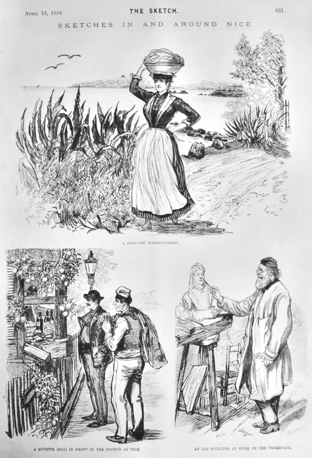 Sketches in and Around Nice.  1894.