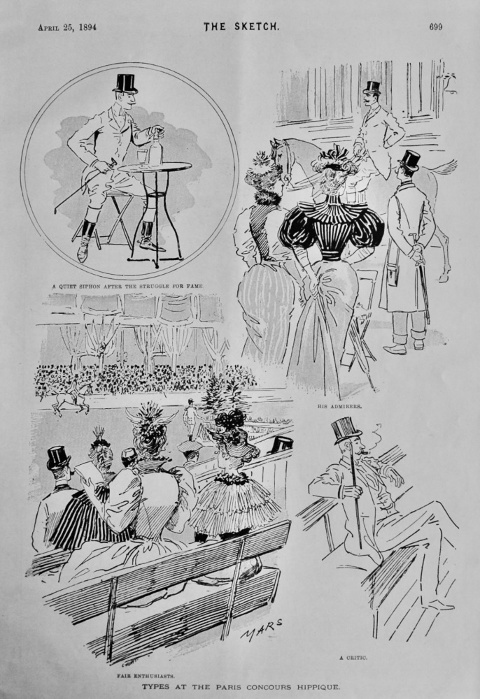 Types at the Paris Concours Hippique.  1894.