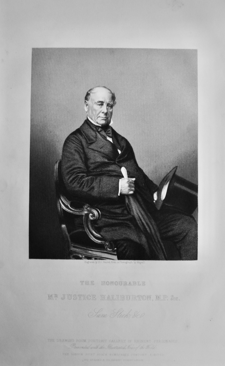 The Honourable Mr. Justice Haliburton, M.P. &c.  1860c.