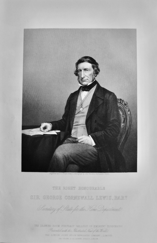 The Right Honourable Sir George Cornewall Lewis,  Bart.  1860c.