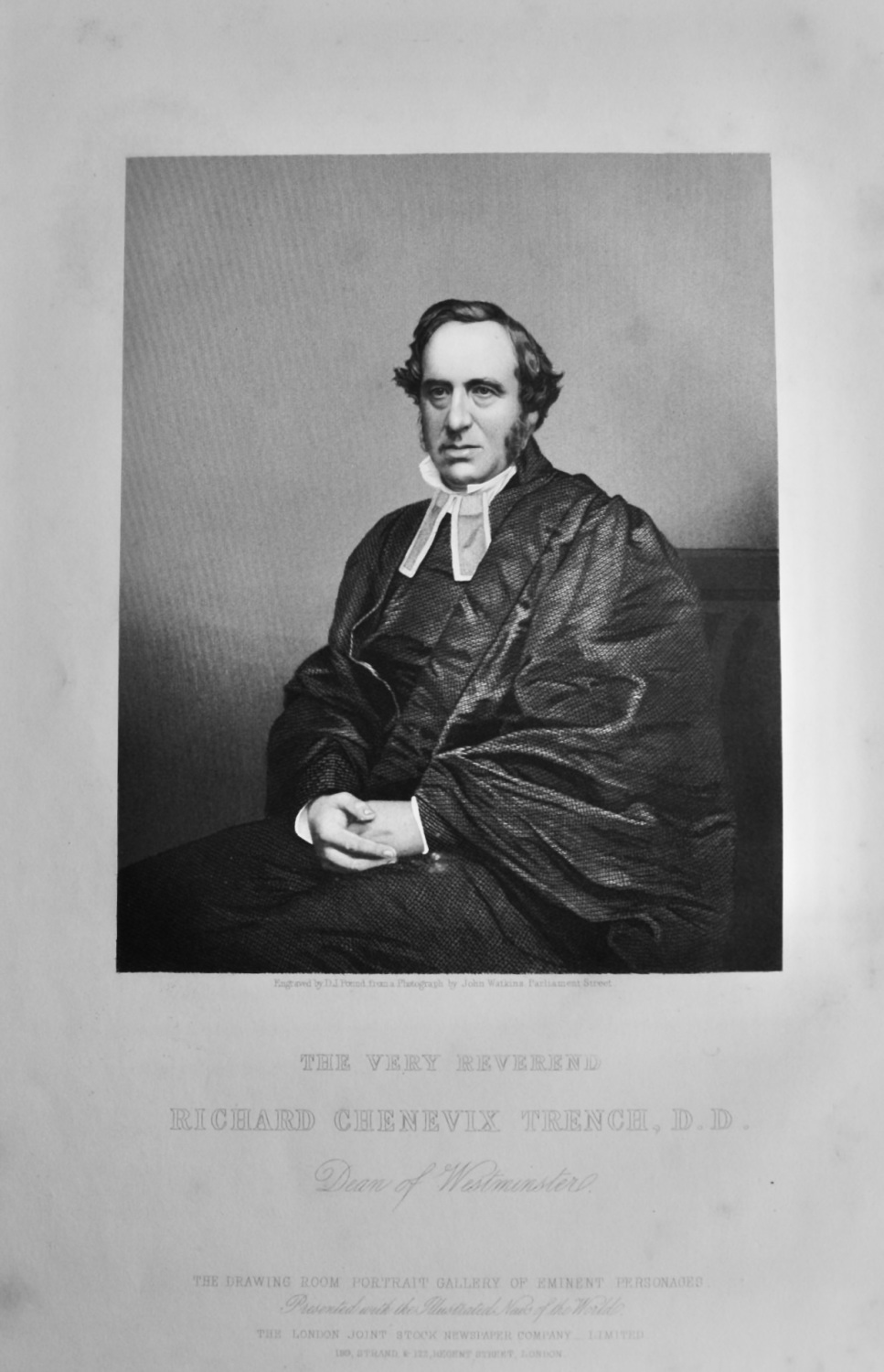 The Very Reverend Richard Chenevix Trench, D.D.  Dean of Westminster.  1860