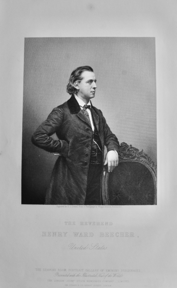 The Reverend Henry Ward Beecher,  United States.  1860c.