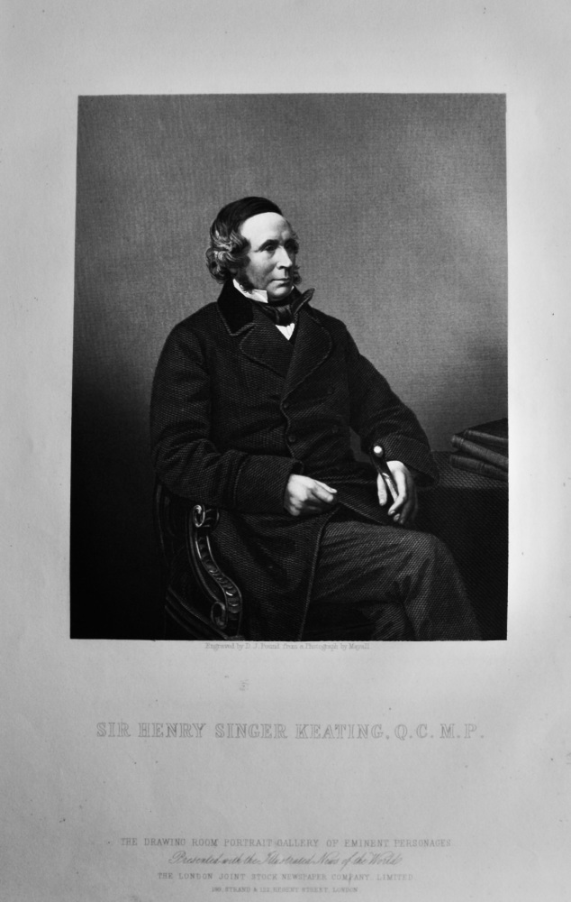 Sir Henry Singer Keating,  Q. C.  M.P.  1860c.