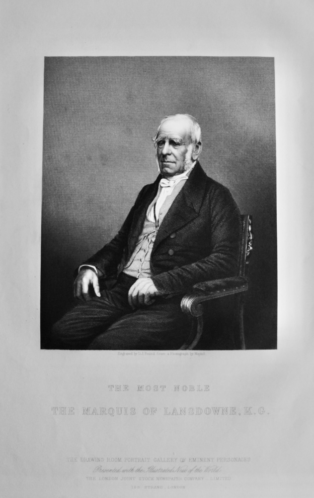 The Most Noble The Marquis of Lansdowne, K.G.  1860c.