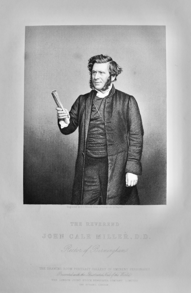 The Reverend John Cale Miller, D.D.  Rector of Birmingham.  1860c.