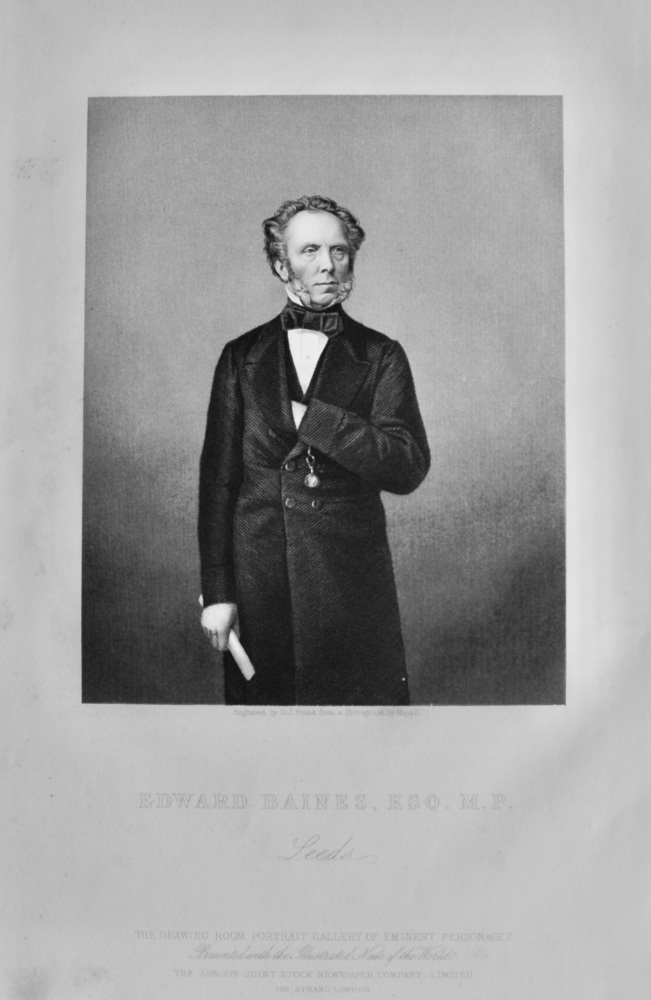 Edward Baines, Esq.  M.P.  Leeds.  1860c.