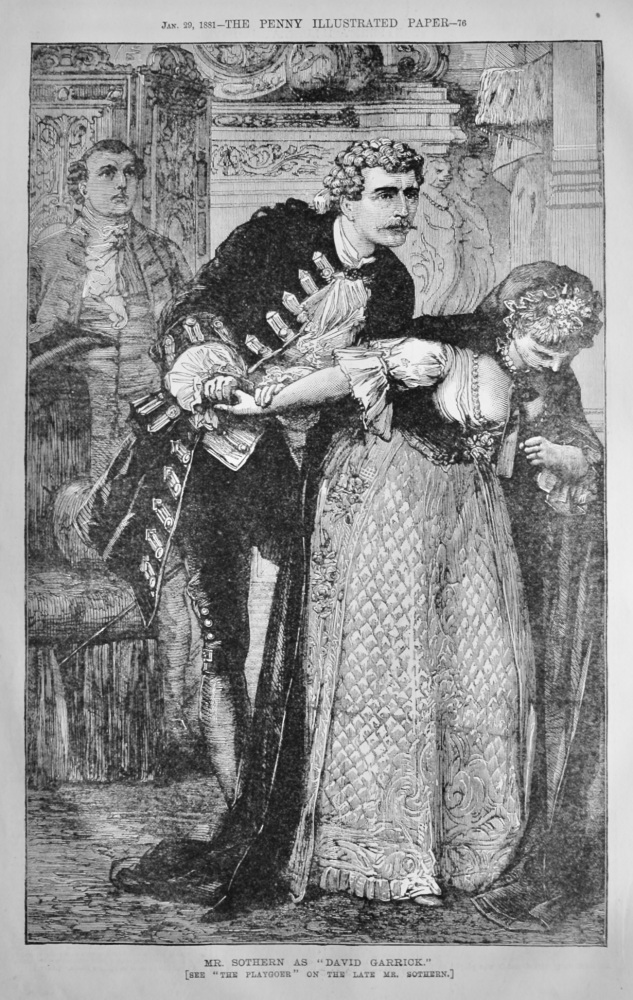 Mr. Sothern as "David Garrick."  1881.